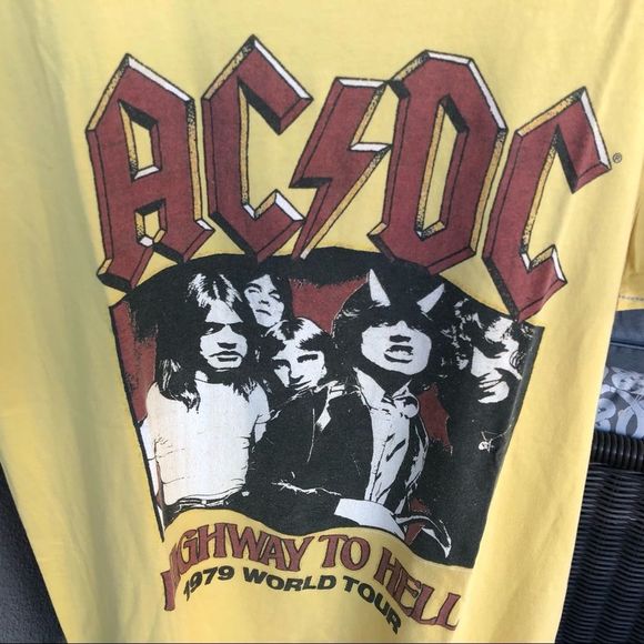 Trunk Ltd Yellow AC/DC Graphic Tee - Picture 2 of 6